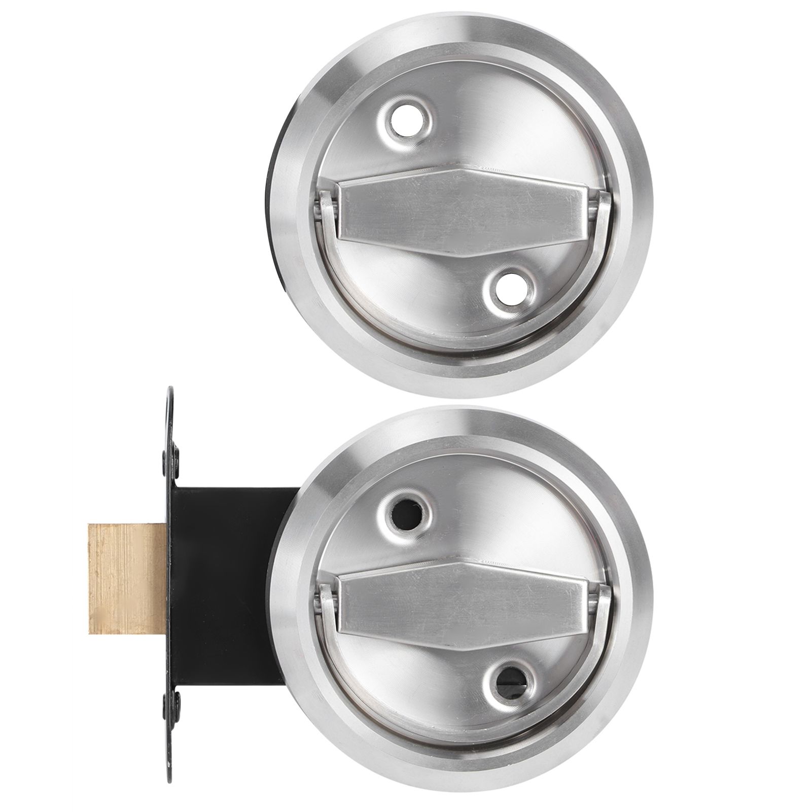 Home Bathroom DoubleSided Lock 304 Stainless Steel Ring Handle Door Lock view 4