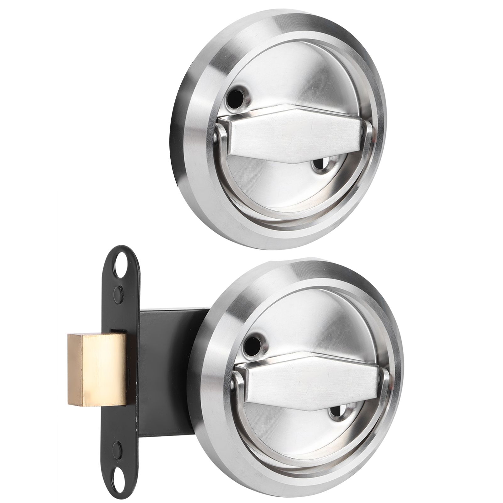 Home Bathroom DoubleSided Lock 304 Stainless Steel Ring Handle Door Lock view 5