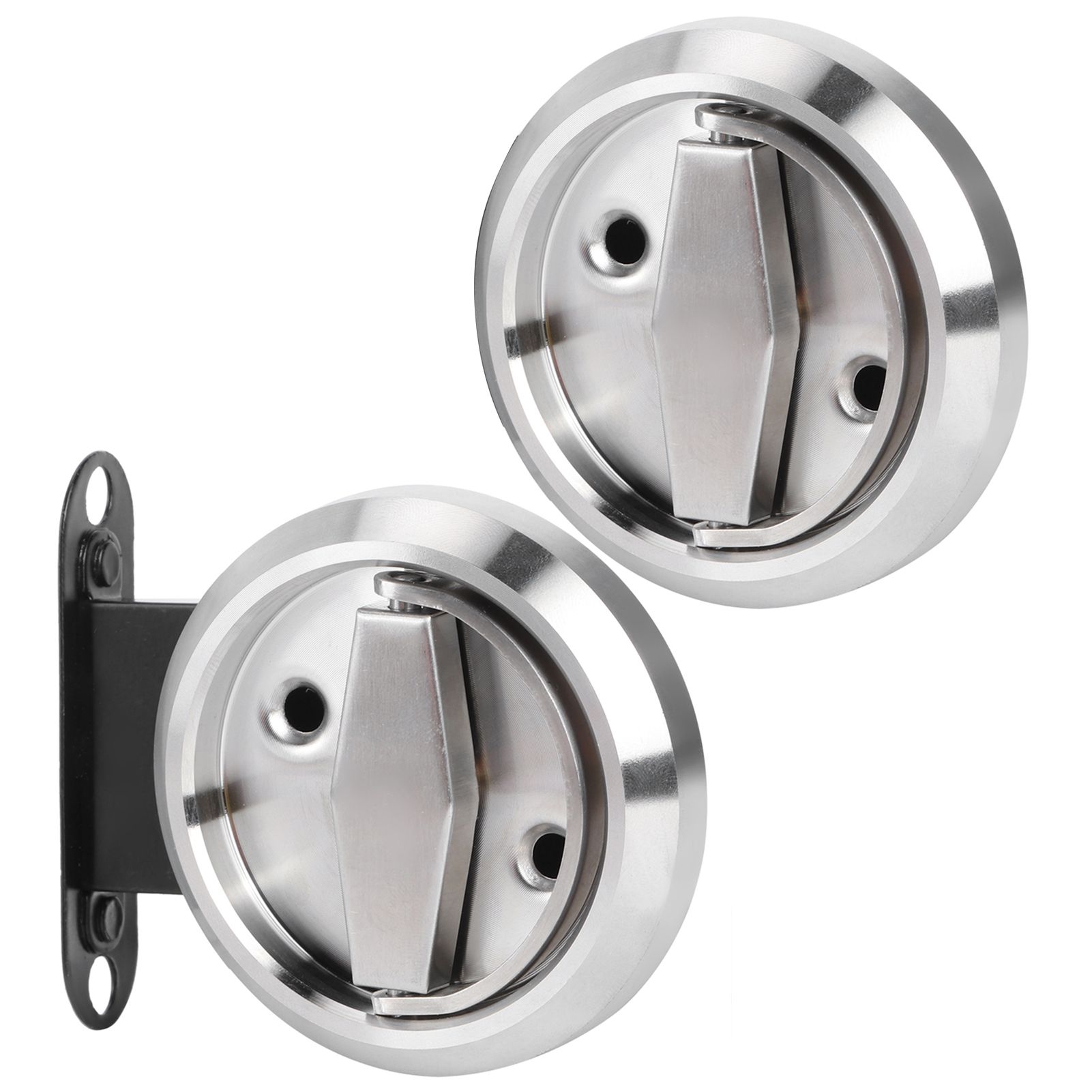 Home Bathroom DoubleSided Lock 304 Stainless Steel Ring Handle Door Lock view 7