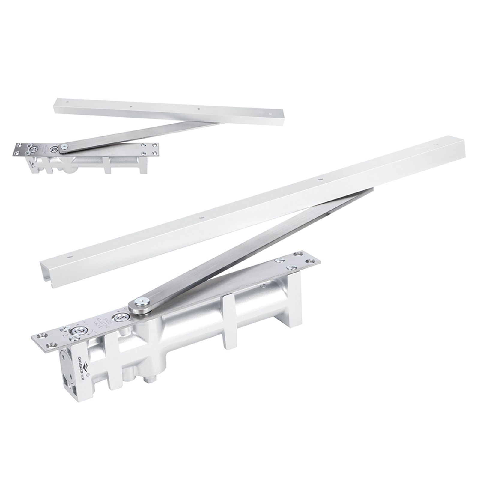 Aluminum Automatic Positioning Concealed Hydraulic Buffer Door Closers 80KG view 7