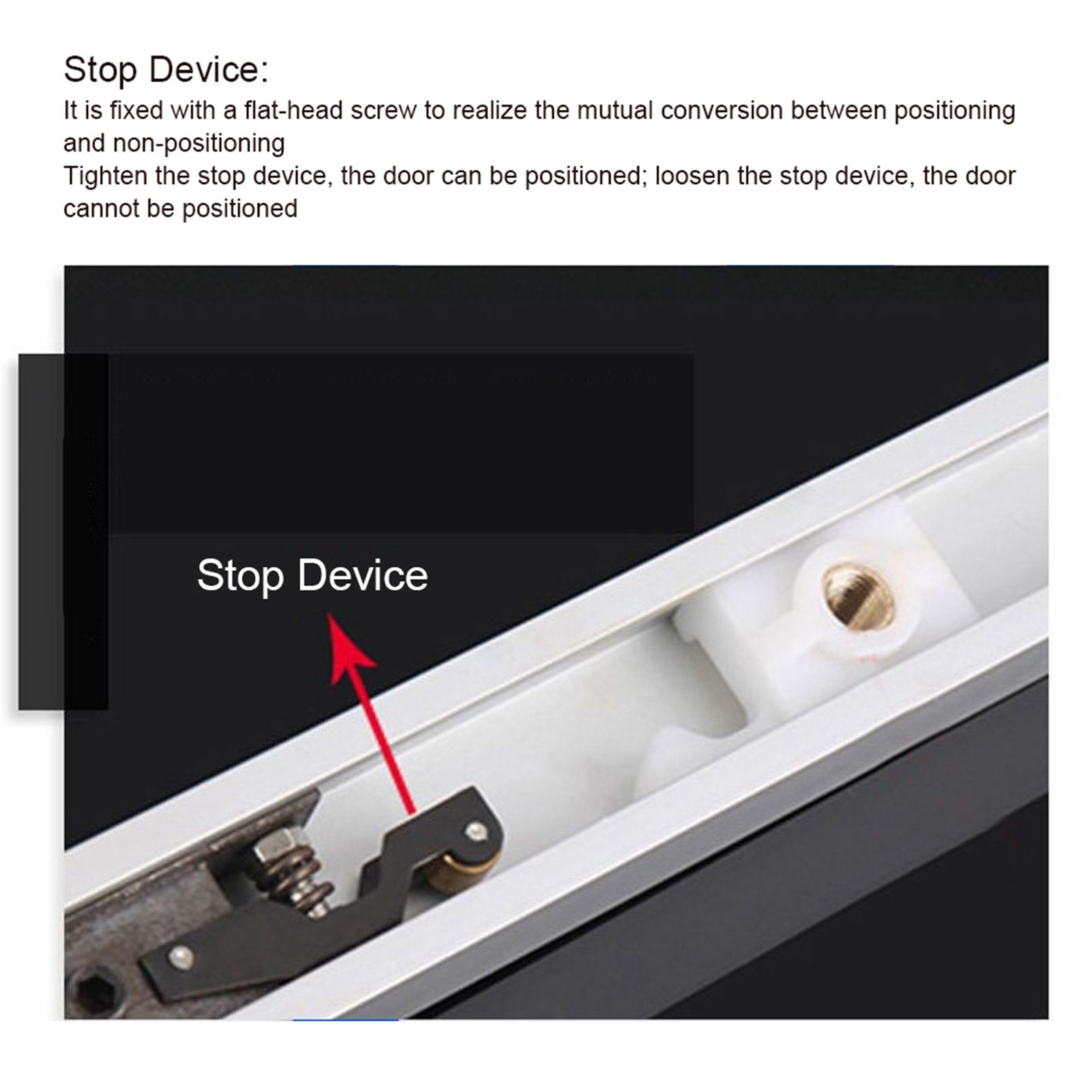 Aluminum Automatic Positioning Concealed Hydraulic Buffer Door Closers 80KG view 11