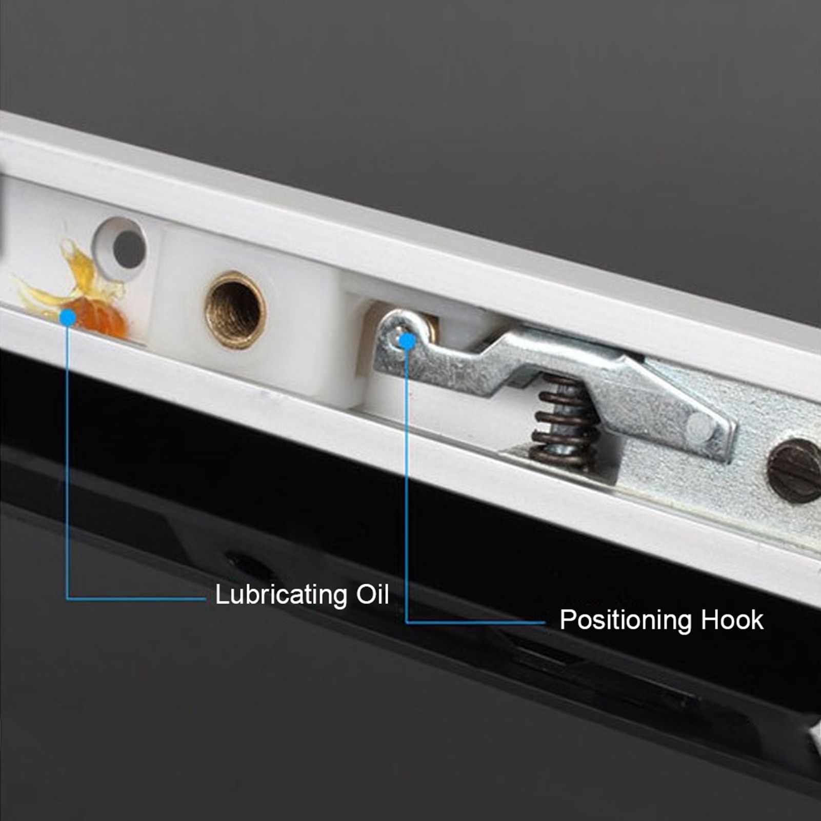 Aluminum Automatic Positioning Concealed Hydraulic Buffer Door Closers 80KG view 12