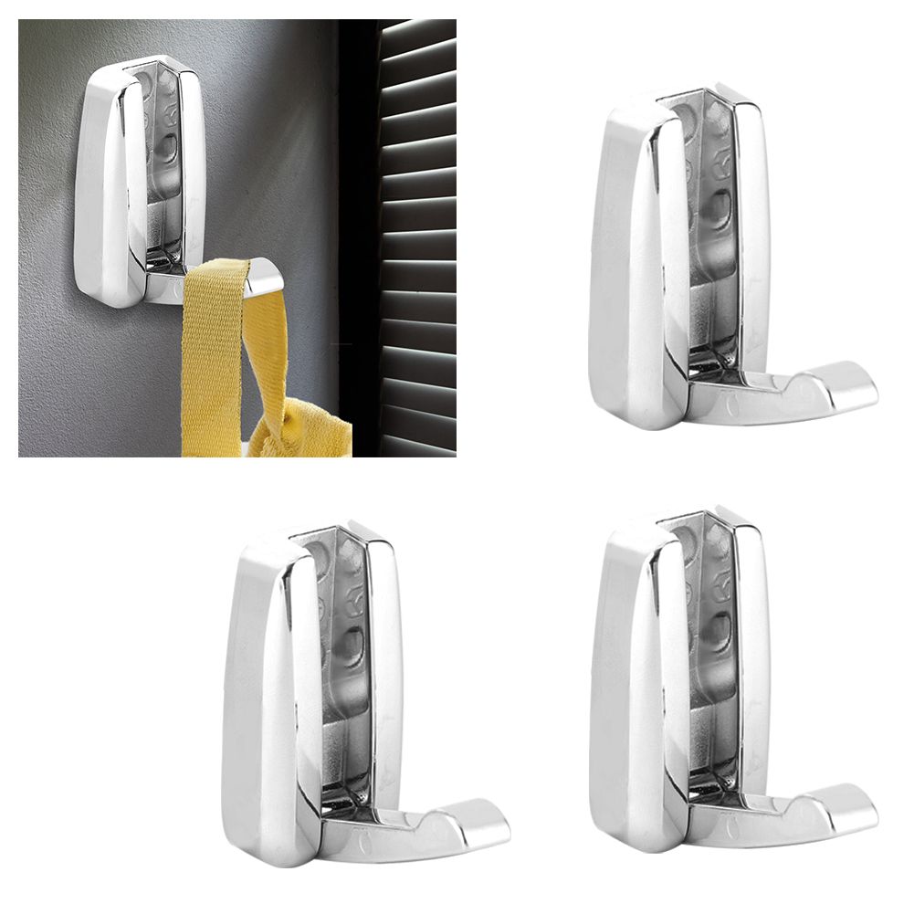 3Pcs/Set Zinc Alloy Concealed Clothes Hook Hanger for Closet Wardrobe Bathroom view 8