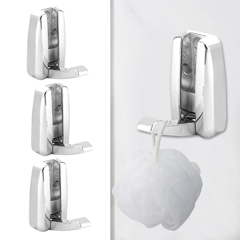 3Pcs/Set Zinc Alloy Concealed Clothes Hook Hanger for Closet Wardrobe Bathroom view 10