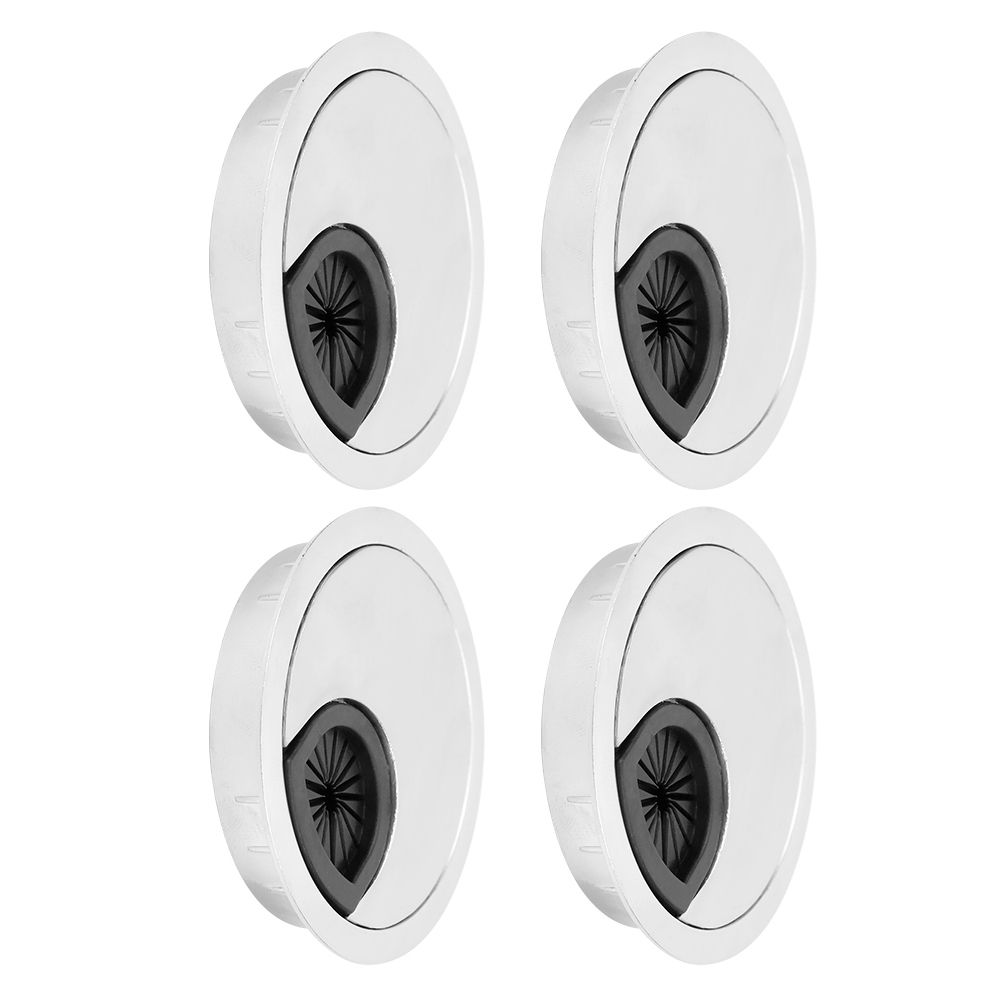 4Pcs/Set Zinc Alloy Computer Desk Grommet Cable Hole Cover Organizer for Home view 3