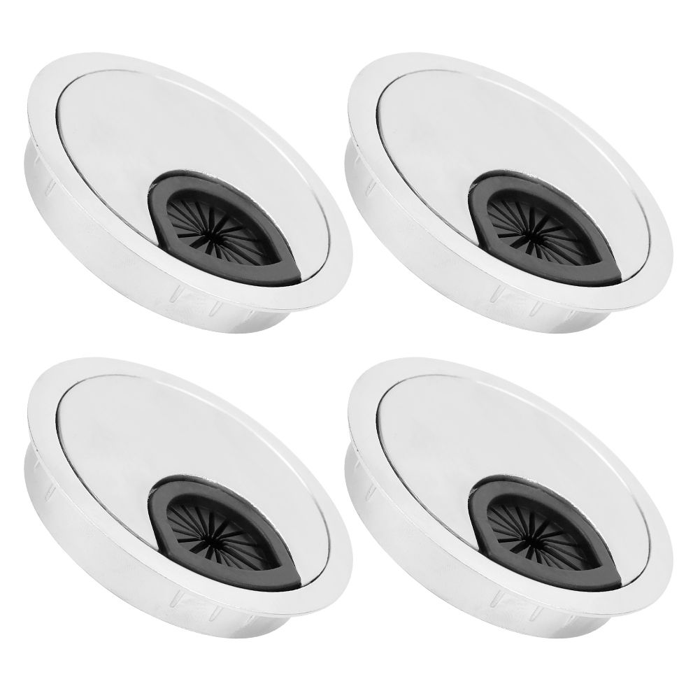 4Pcs/Set Zinc Alloy Computer Desk Grommet Cable Hole Cover Organizer for Home view 5