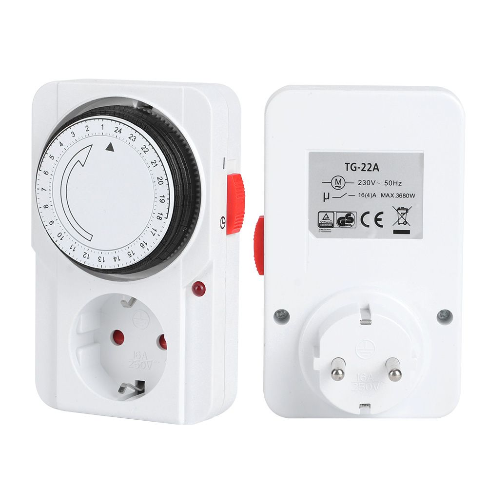 Timer Socket Indoor Mechanical 24 Hour PlugIn Outlet Timer Home Safety Tool view 5