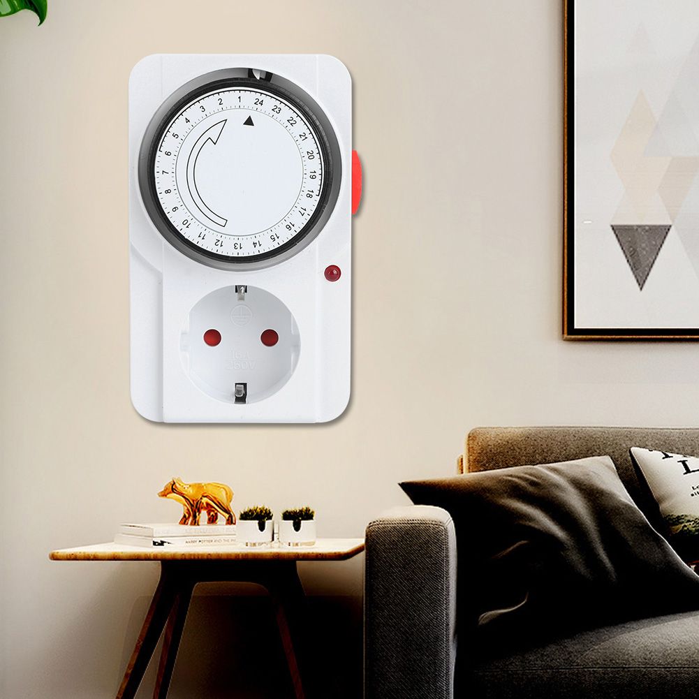 Timer Socket Indoor Mechanical 24 Hour PlugIn Outlet Timer Home Safety Tool view 9