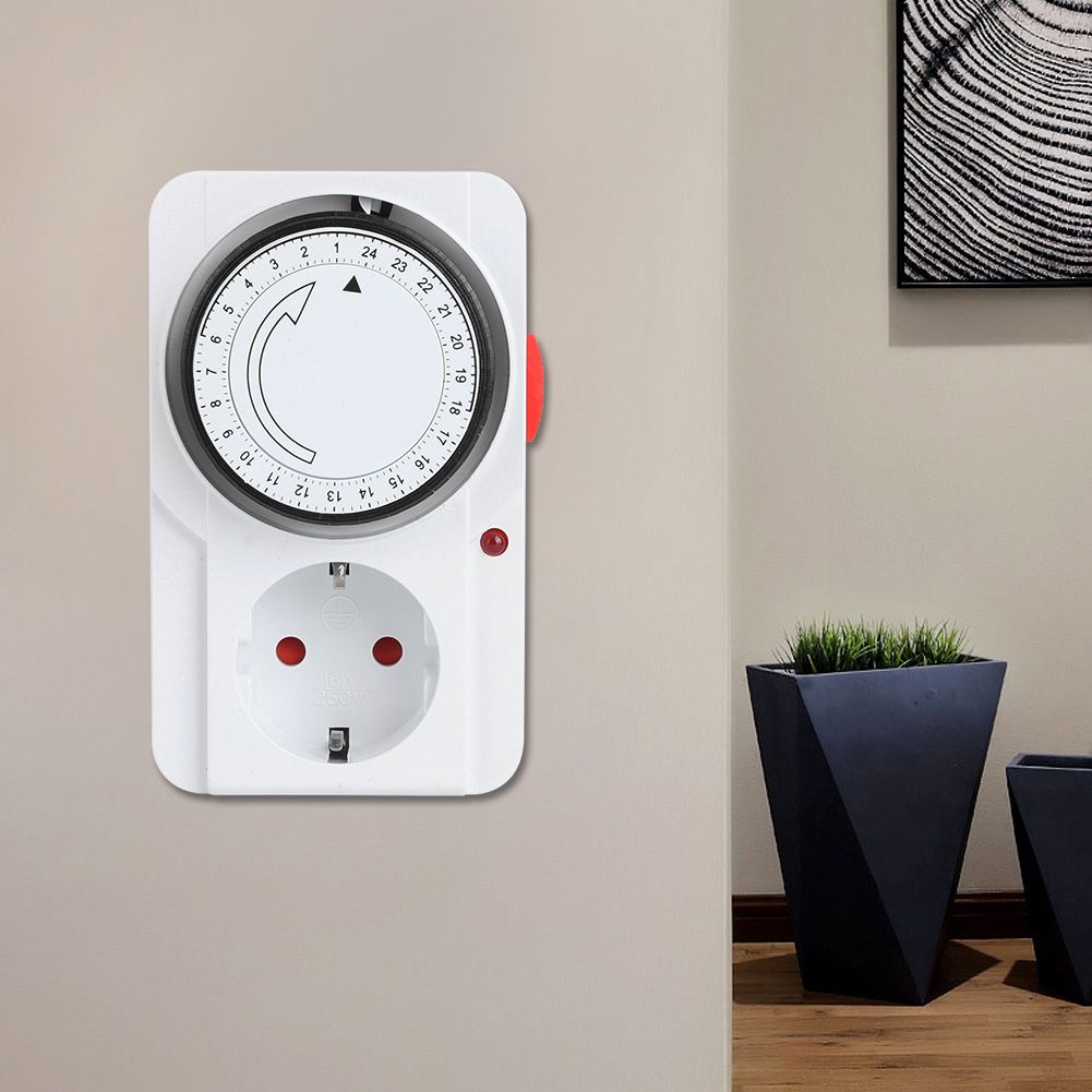 Timer Socket Indoor Mechanical 24 Hour PlugIn Outlet Timer Home Safety Tool view 10