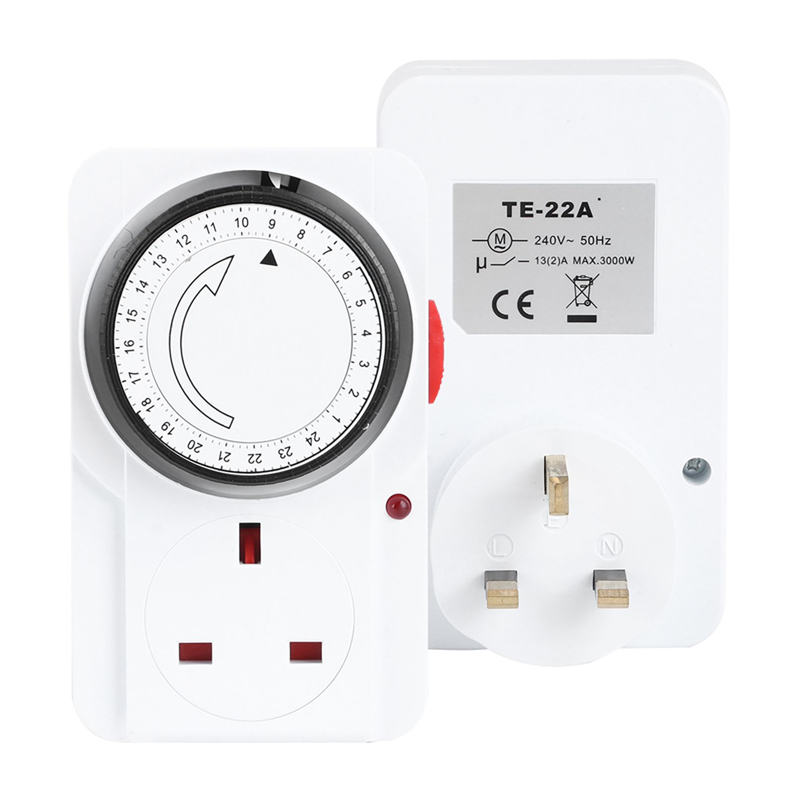 Intelligent 24 Hour Cycle Mechanical Timing Power Switch Timer Plug Socket view 7