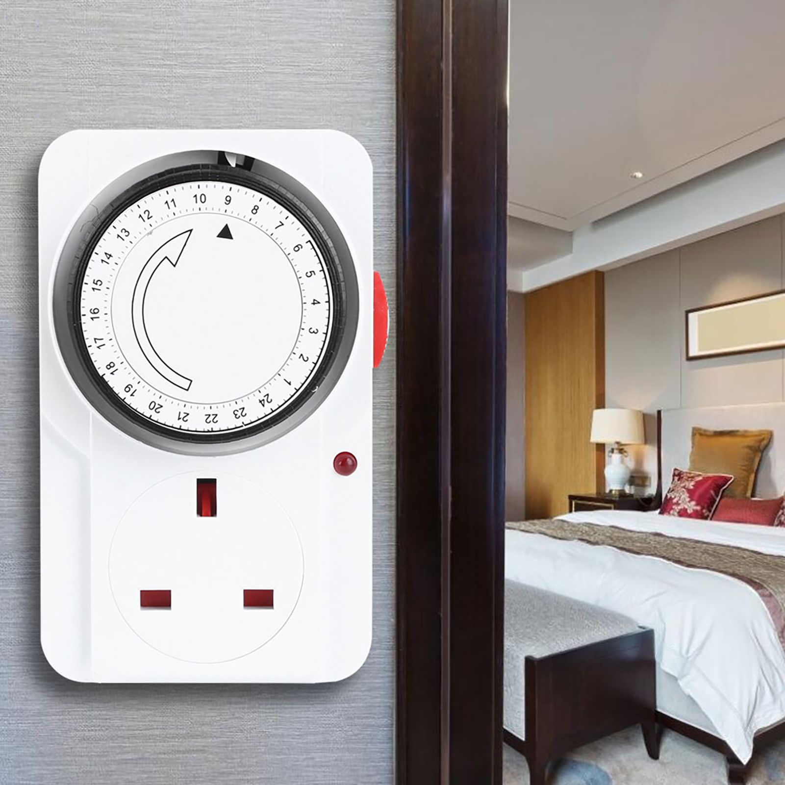 Intelligent 24 Hour Cycle Mechanical Timing Power Switch Timer Plug Socket view 9