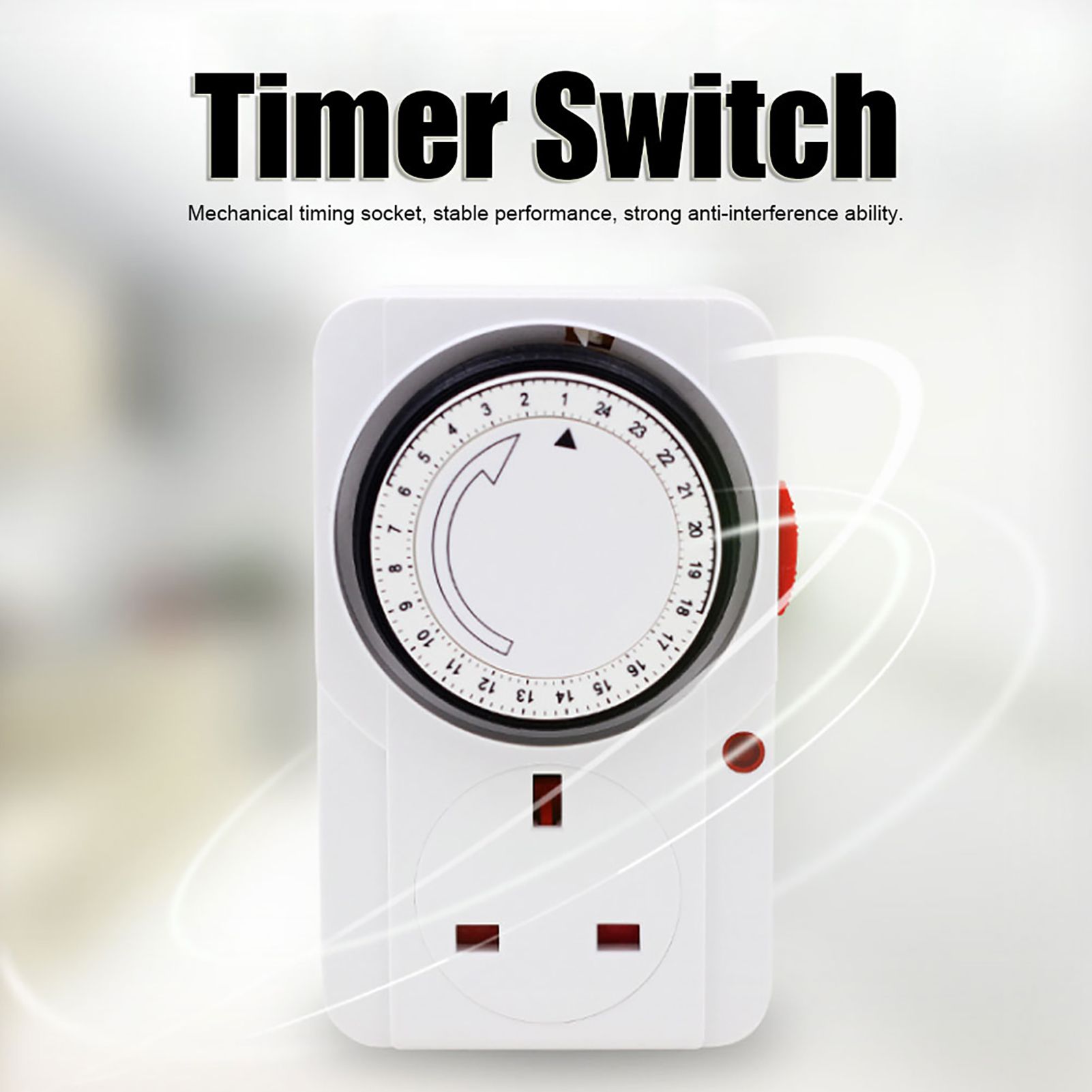 Intelligent 24 Hour Cycle Mechanical Timing Power Switch Timer Plug Socket view 12