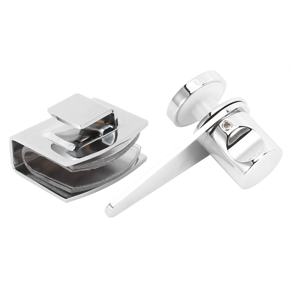 Household Bathroom Shower Room Glass Door Latch Bolts Lock Gate Hardware Accessory