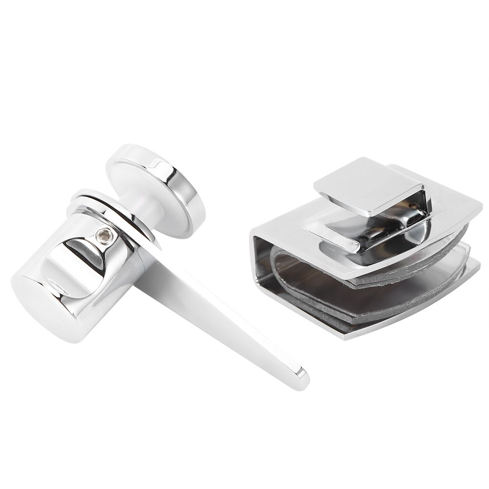 Household Bathroom Shower Room Glass Door Latch Bolts Lock Gate Hardware Accessory view 2