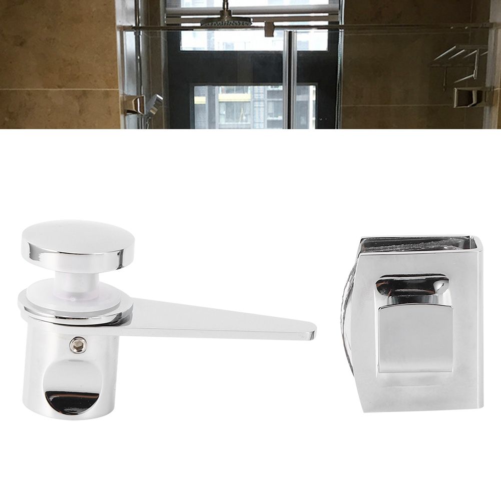 Household Bathroom Shower Room Glass Door Latch Bolts Lock Gate Hardware Accessory view 10
