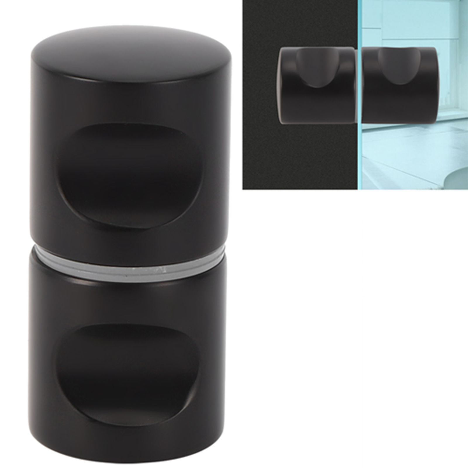 Aluminum Alloy Single Hole Glass Door Handle Hardware for Home Bathroom view 11