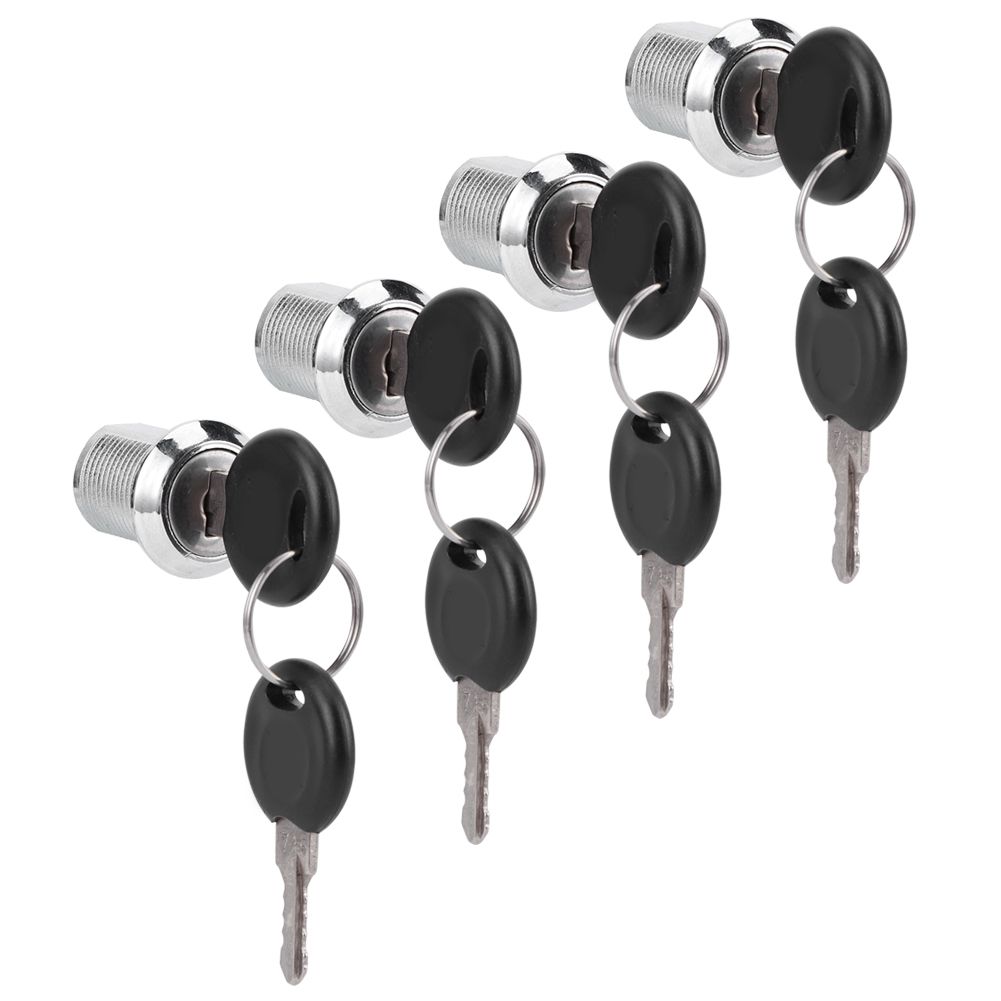 4 Set Cam Lock Zinc Alloy File Cabinet Mailbox Drawer Slidding Door Safety view 8