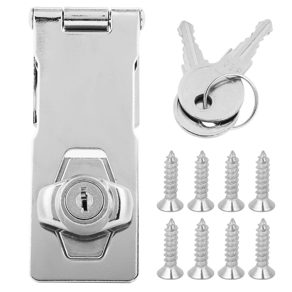 Household Zinc Alloy Drawer Keyed Hasp Safety Locks Hardware for Furniture view 2