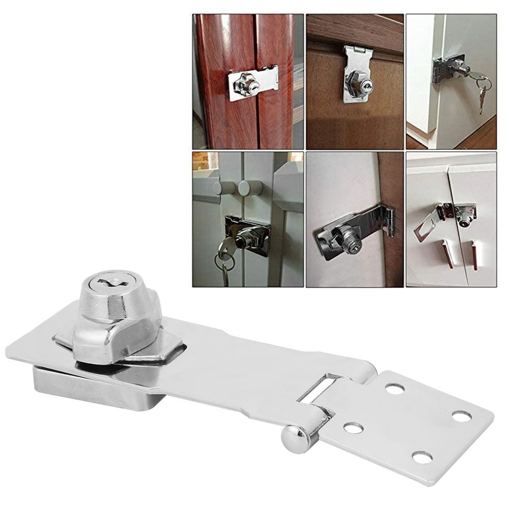 Household Zinc Alloy Drawer Keyed Hasp Safety Locks Hardware for Furniture view 10