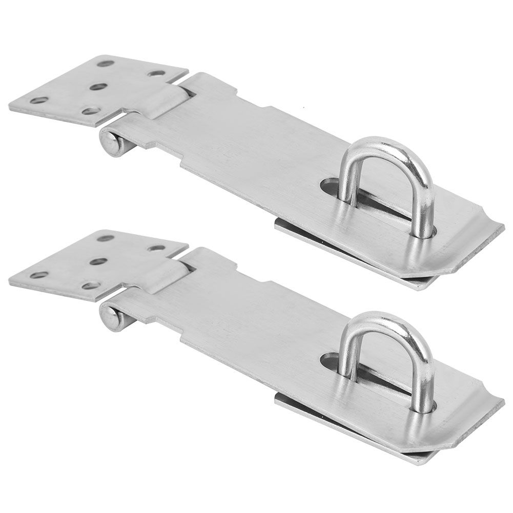 2PCS Padlock Hasp Stainless Steel Security Door Clasp Hasp Lock Latch Gate view 3