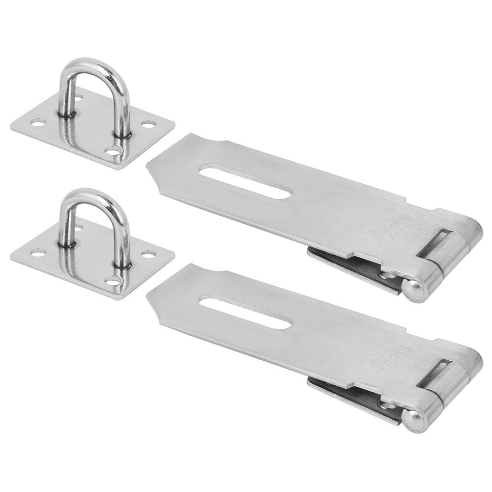 2PCS Padlock Hasp Stainless Steel Security Door Clasp Hasp Lock Latch Gate view 4