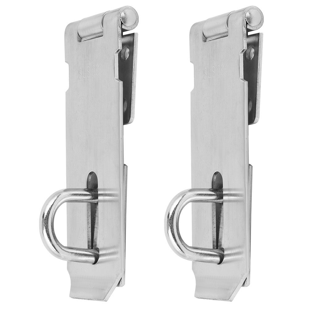 2PCS Padlock Hasp Stainless Steel Security Door Clasp Hasp Lock Latch Gate view 7