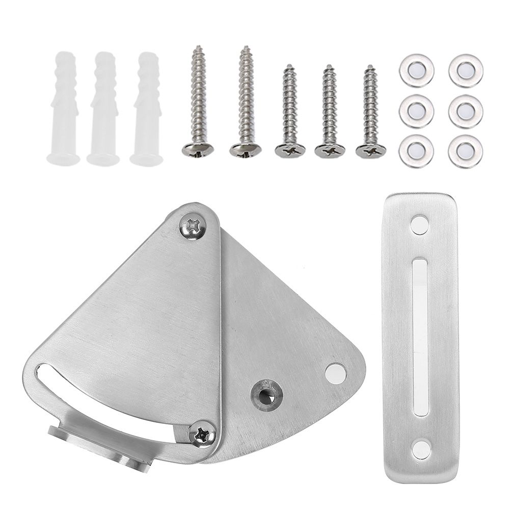 Stainless Steel Sliding Barn Door Latch Lock Set Hardware Accessory for view 2