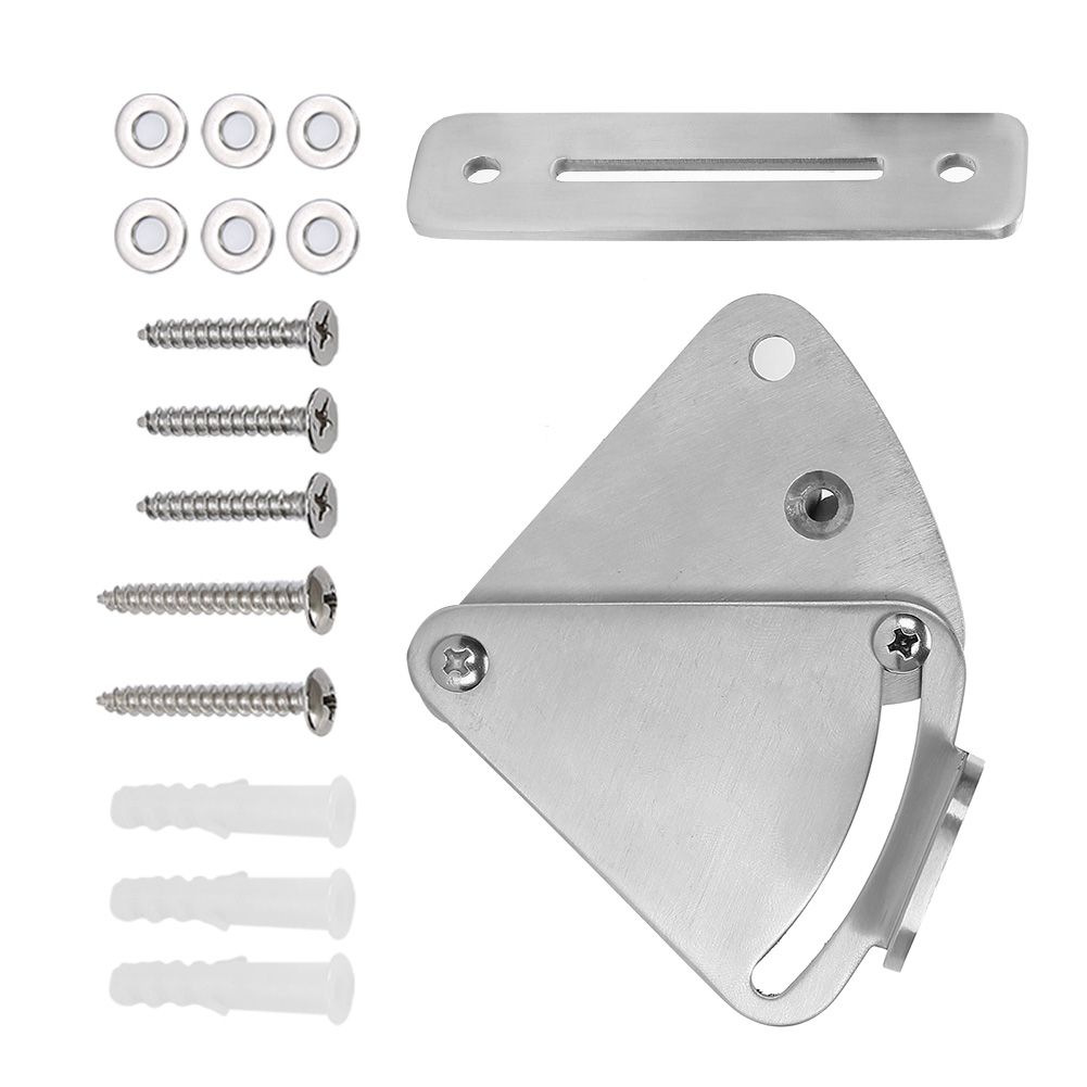 Stainless Steel Sliding Barn Door Latch Lock Set Hardware Accessory for view 4