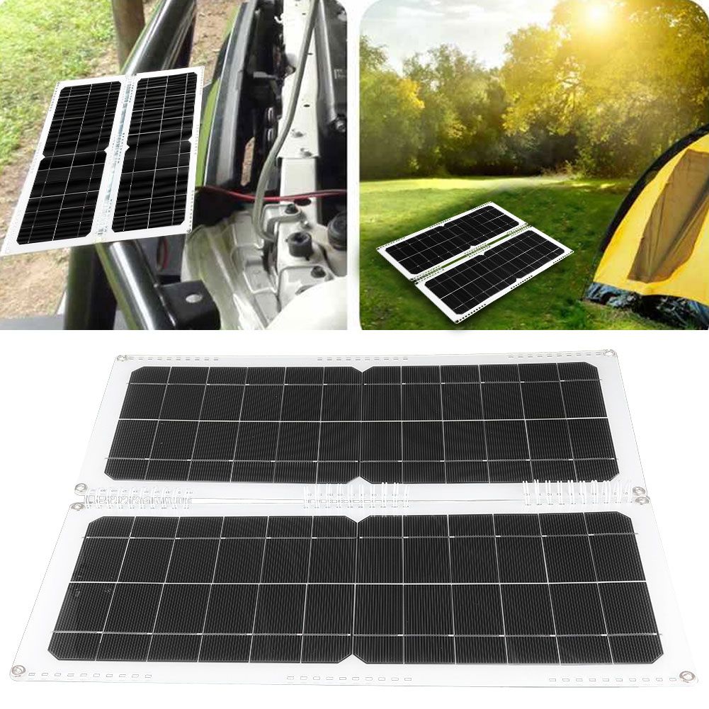 20W 12V Portable Solar Panel Folding Monocrystal Charger Board for Outdoor view 9