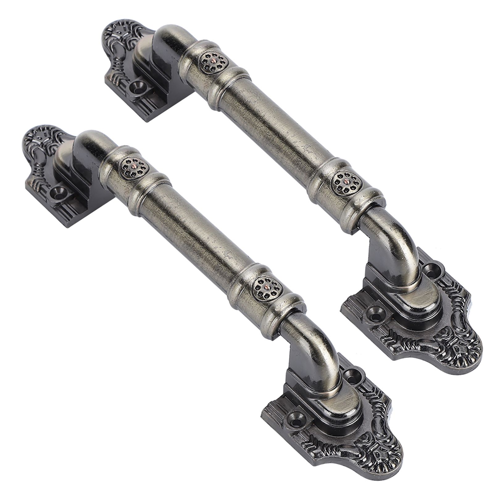 2Pcs Vintage Door Handles Wardrobe Drawer Cabinet Pull European Style Bronze Color view 5