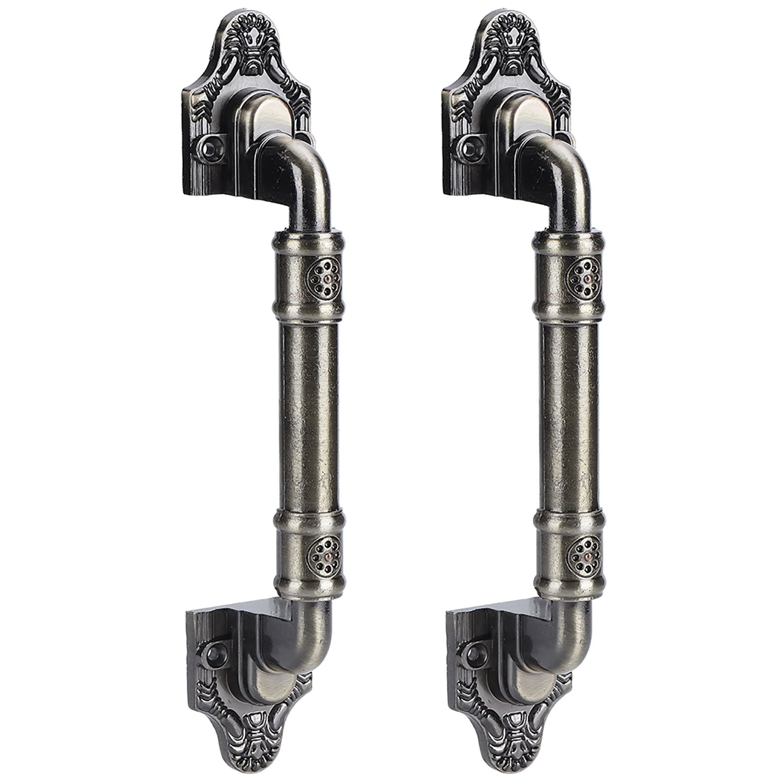 2Pcs Vintage Door Handles Wardrobe Drawer Cabinet Pull European Style Bronze Color view 6