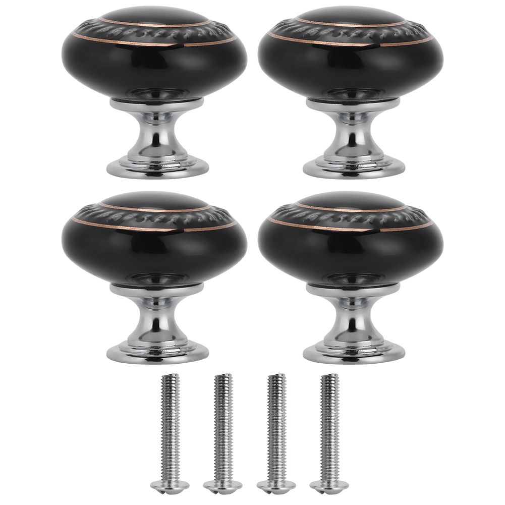 4Pcs Set Modern Ceramic Handle Pull Handle Knobs Hardware Fittings for Drawer view 2