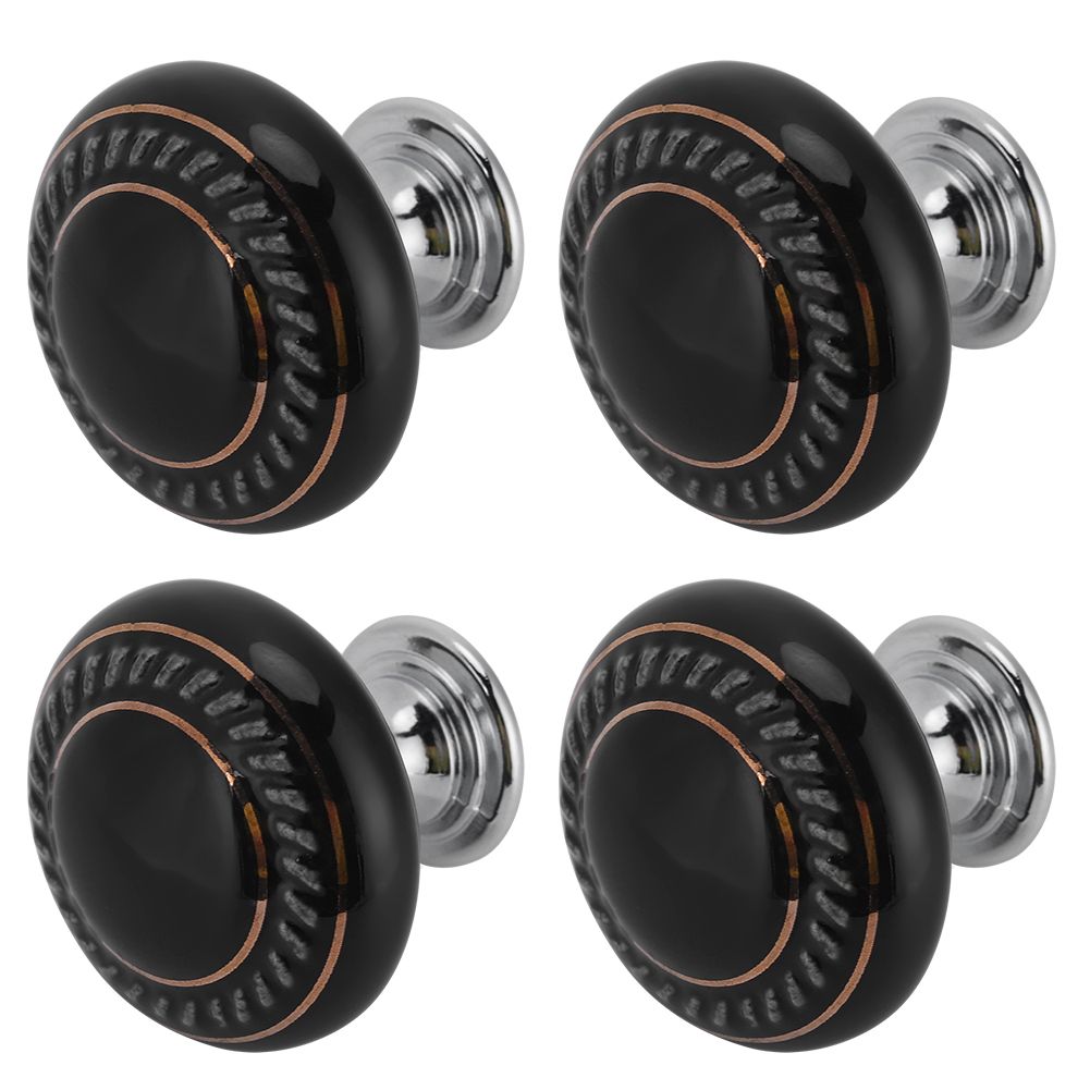 4Pcs Set Modern Ceramic Handle Pull Handle Knobs Hardware Fittings for Drawer view 3