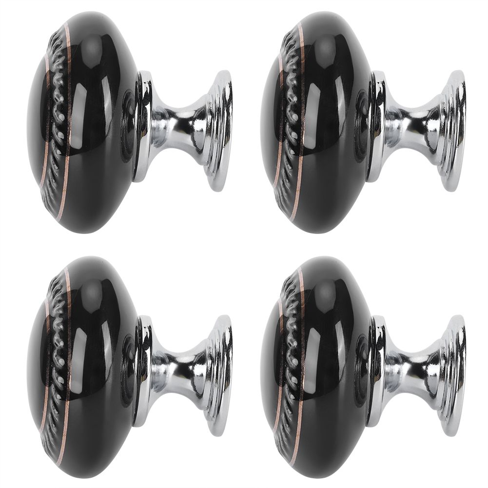 4Pcs Set Modern Ceramic Handle Pull Handle Knobs Hardware Fittings for Drawer view 5