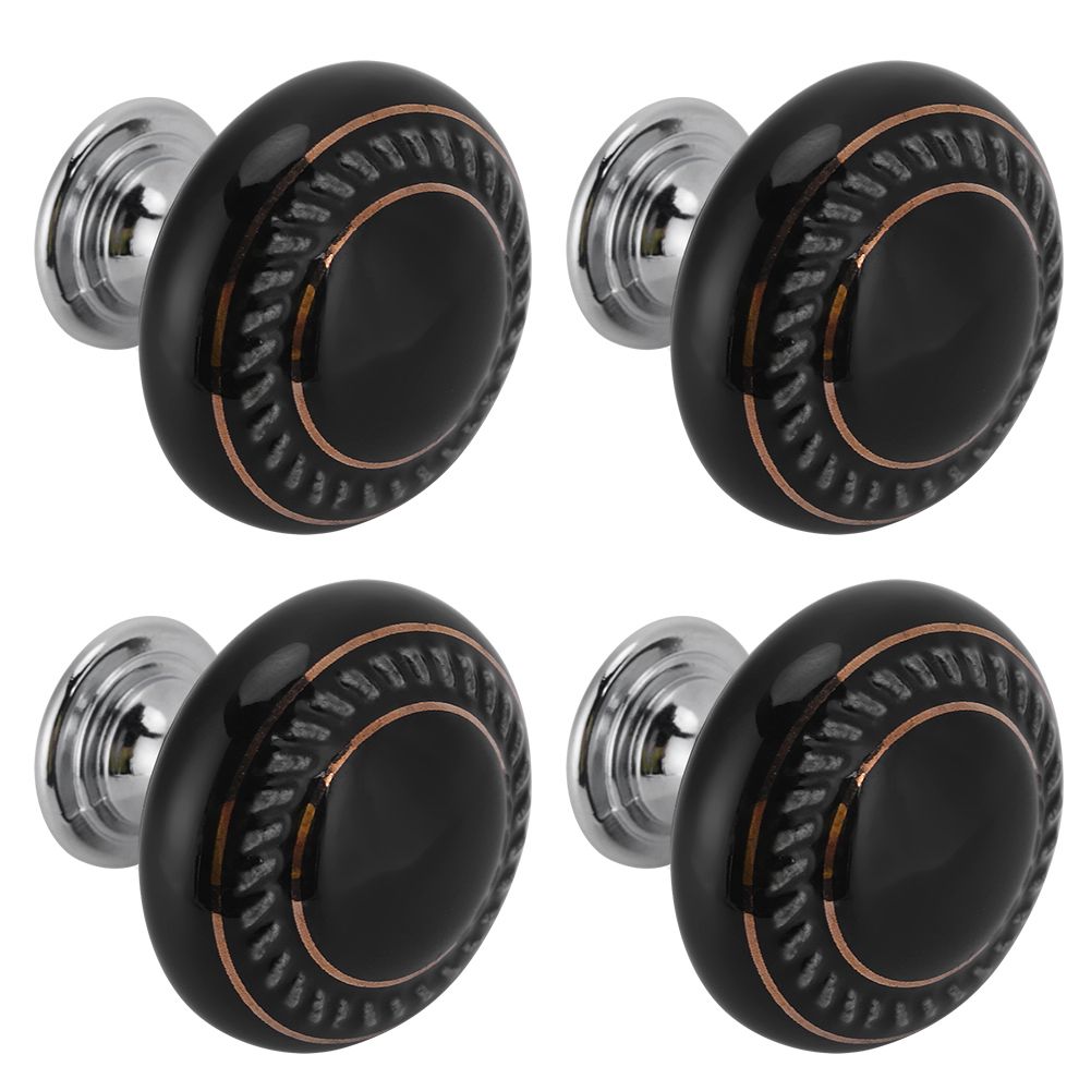 4Pcs Set Modern Ceramic Handle Pull Handle Knobs Hardware Fittings for Drawer view 7