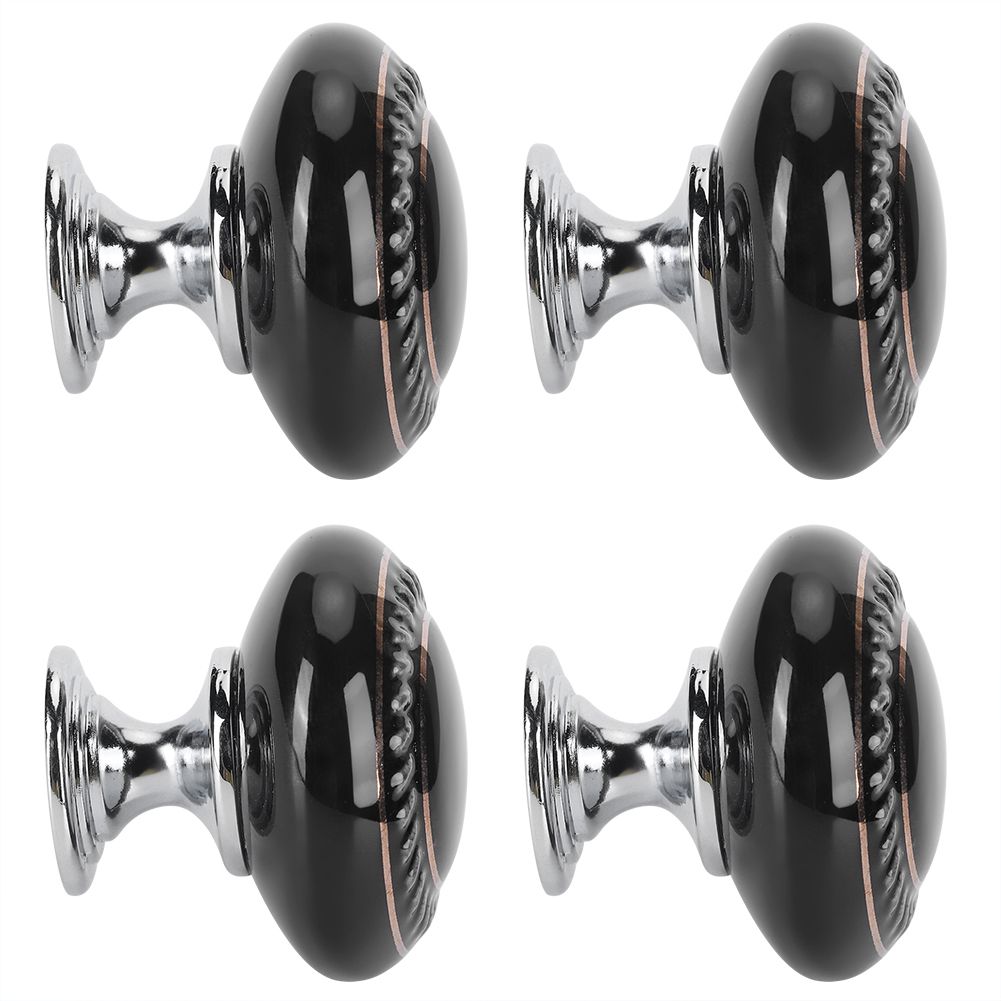 4Pcs Set Modern Ceramic Handle Pull Handle Knobs Hardware Fittings for Drawer view 8