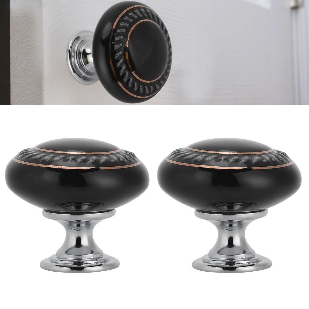 4Pcs Set Modern Ceramic Handle Pull Handle Knobs Hardware Fittings for Drawer view 9