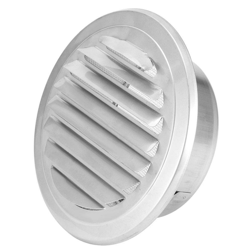 Ventilation Pipe Cover Flat Grille Duct Vent Hood 304 Stainless Steel 125mm — image 1