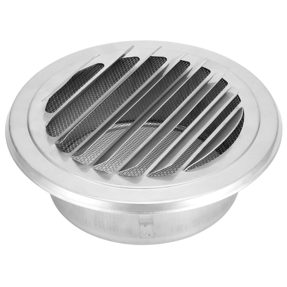 Ventilation Pipe Cover Flat Grille Duct Vent Hood 304 Stainless Steel 125mm view 2