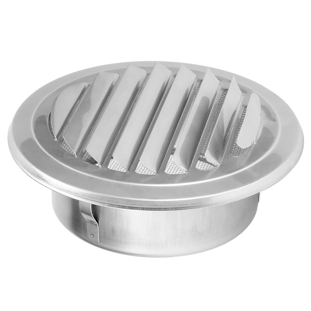 Ventilation Pipe Cover Flat Grille Duct Vent Hood 304 Stainless Steel 125mm view 3