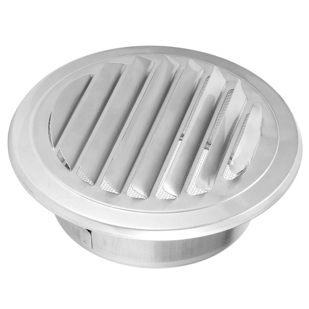 Ventilation Pipe Cover Flat Grille Duct Vent Hood 304 Stainless Steel 125mm view 6