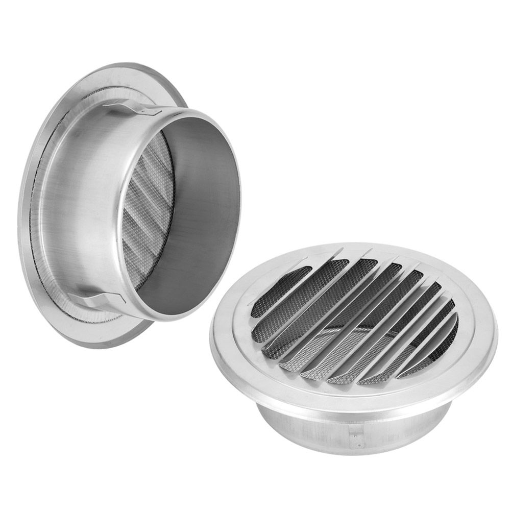 Ventilation Pipe Cover Flat Grille Duct Vent Hood 304 Stainless Steel 125mm view 7