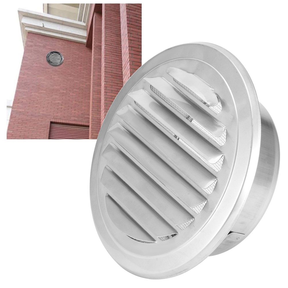 Ventilation Pipe Cover Flat Grille Duct Vent Hood 304 Stainless Steel 125mm view 9