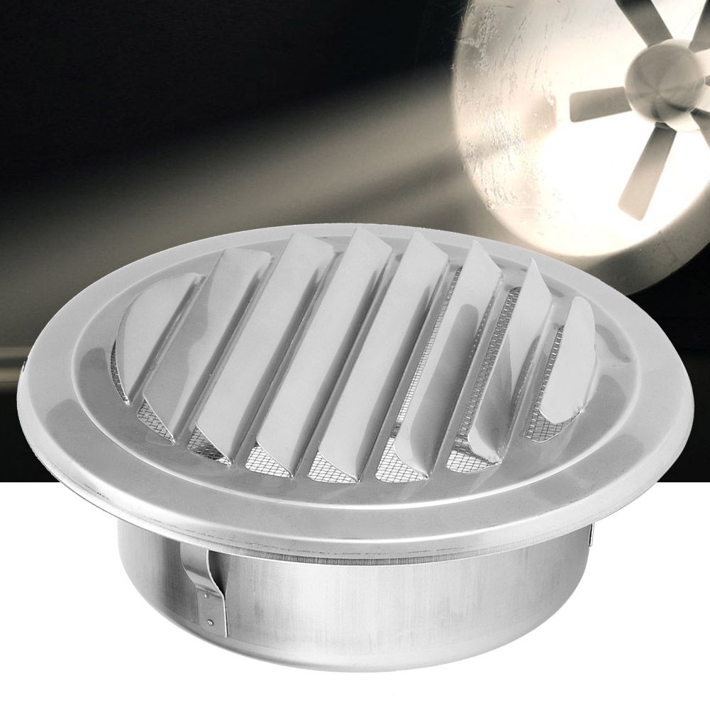 Ventilation Pipe Cover Flat Grille Duct Vent Hood 304 Stainless Steel 125mm view 10