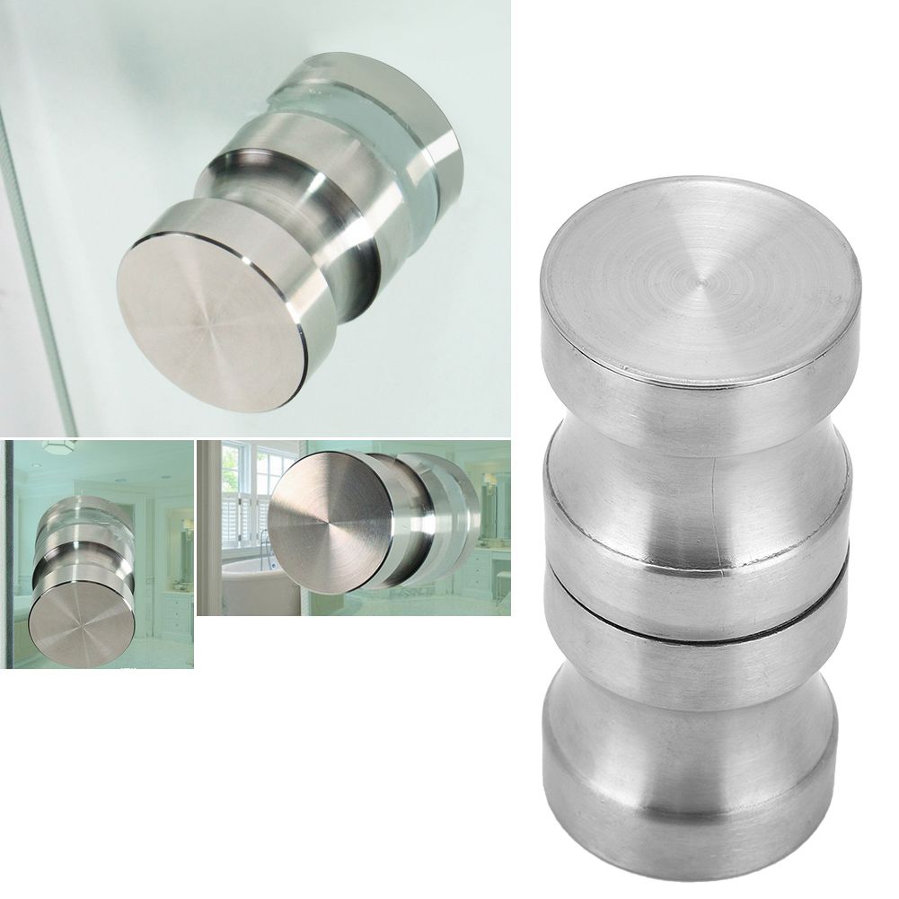 4Set 304 Stainless Steel Shower Glass Door Handle Pull Knobs Hardware Bathroom view 9