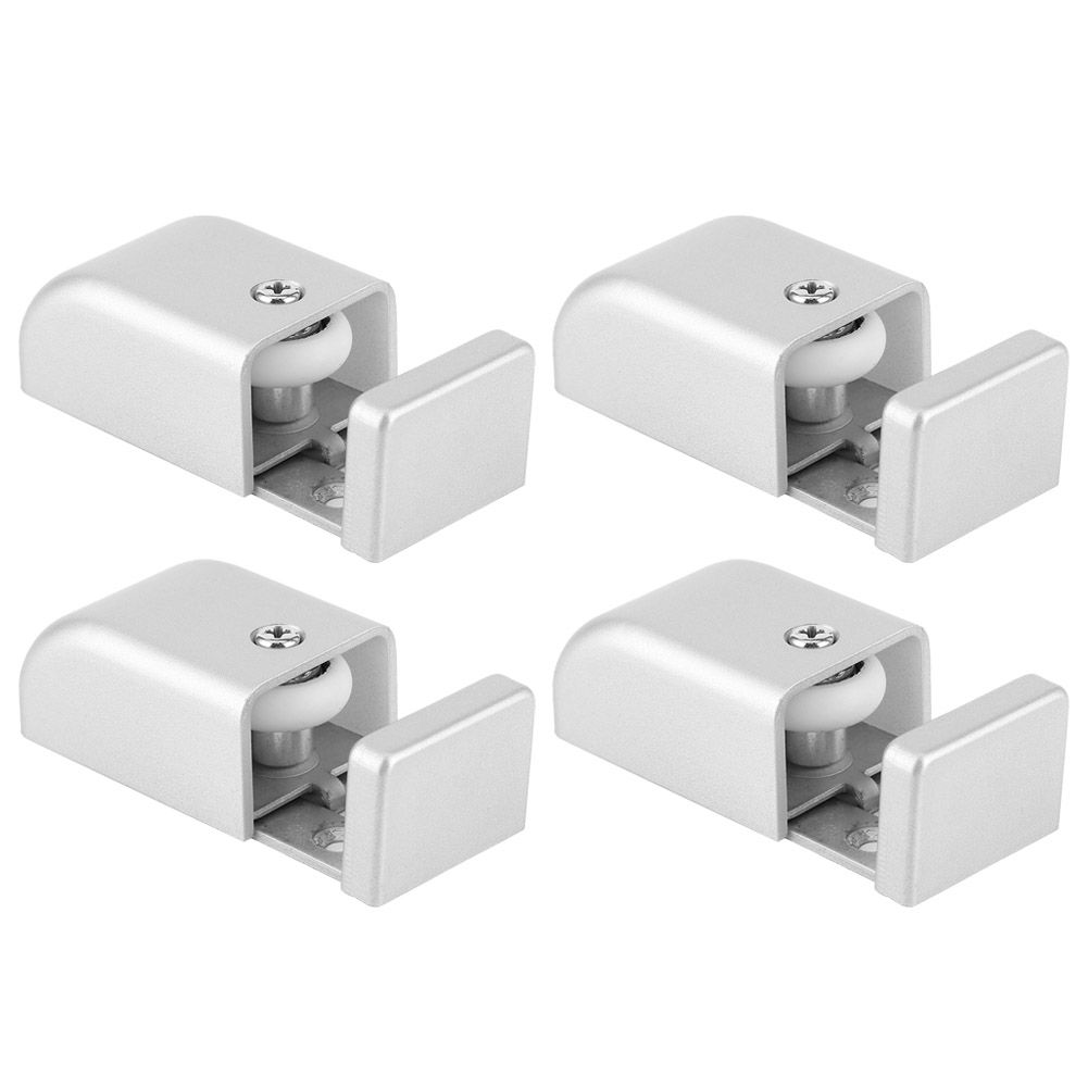 4Pcs Adjustable Sliding Door Stopper Roller Guide Hardware Accessory for view 4