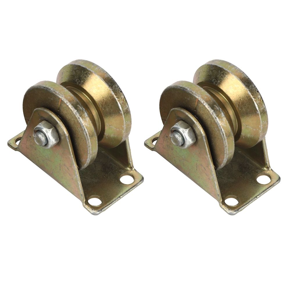 2PCS V Type Sliding Gate Roller V Groove Wheel Track Rail for Industrial