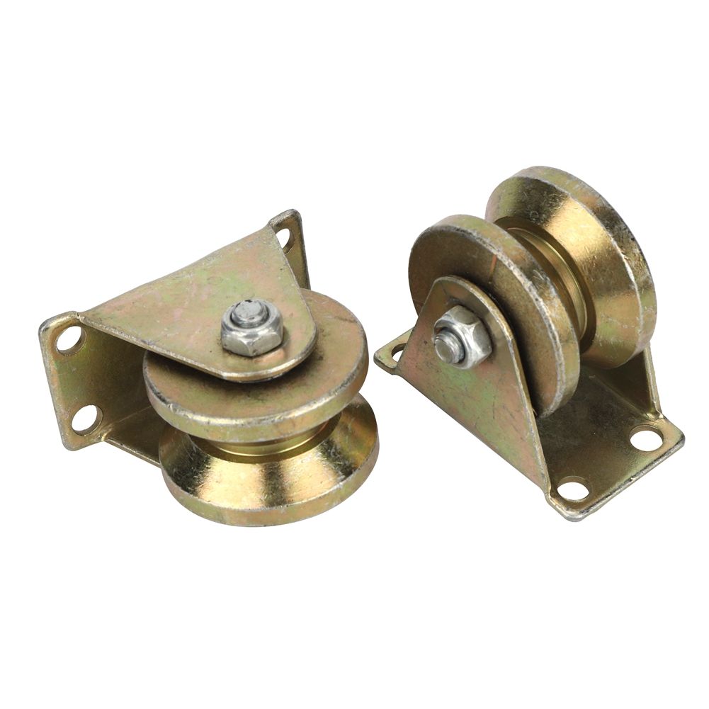 2PCS V Type Sliding Gate Roller V Groove Wheel Track Rail for Industrial view 2