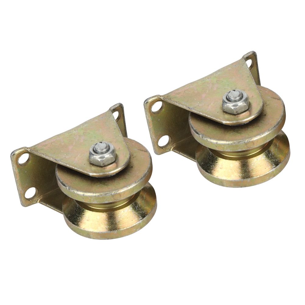 2PCS V Type Sliding Gate Roller V Groove Wheel Track Rail for Industrial view 3