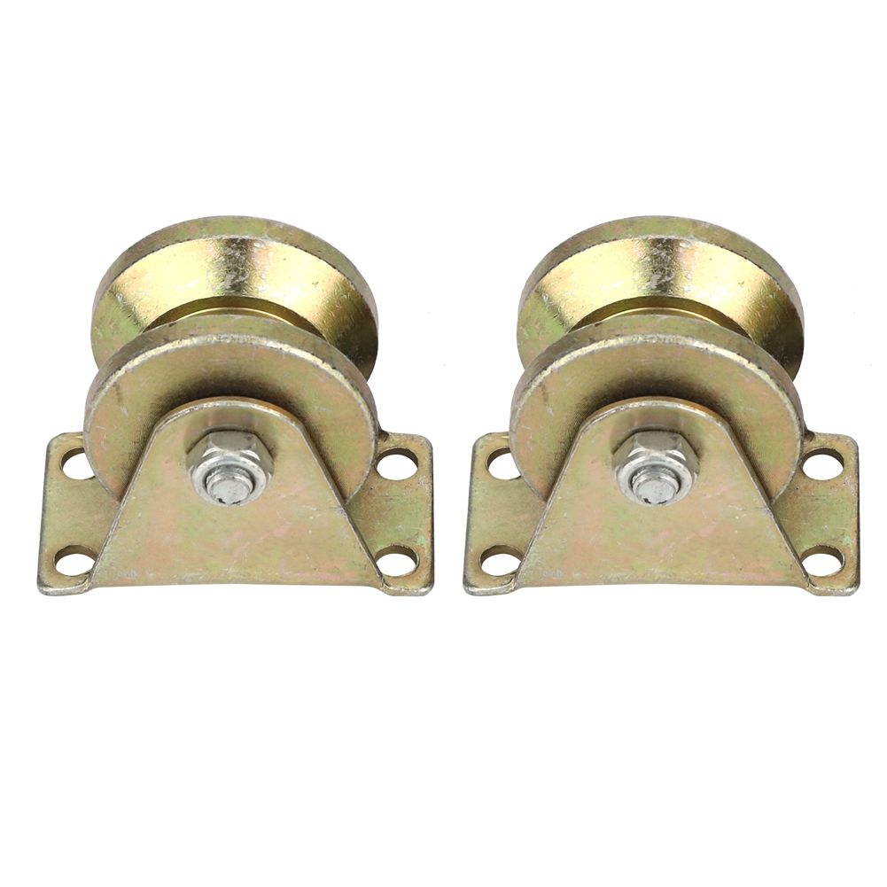 2PCS V Type Sliding Gate Roller V Groove Wheel Track Rail for Industrial view 4